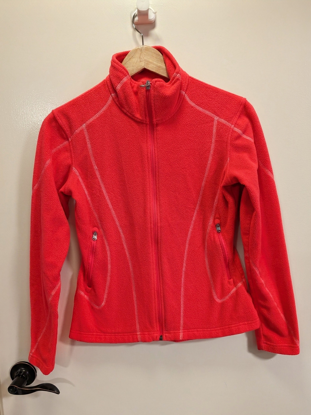 Spyder Women’s Coral Red Full-Zip Utility Fleece Jacket SIZE SMALL